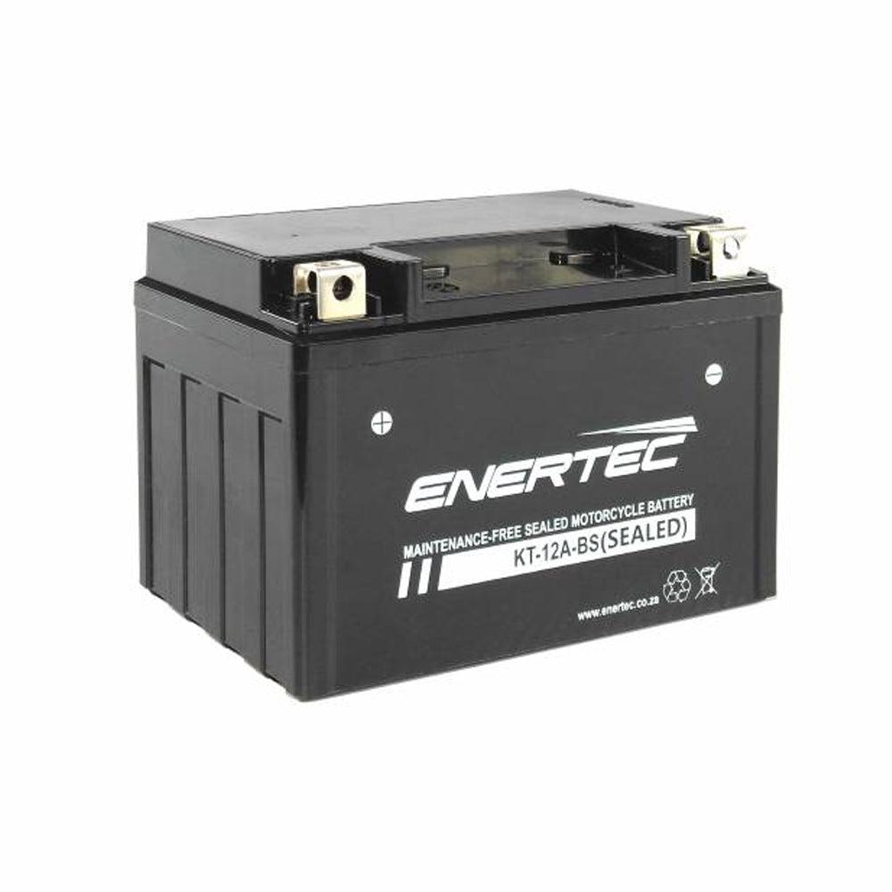 Enertec YT12A-BS 12v 10.5Ah AGM Motorcycle Batter - Global Batteries SA