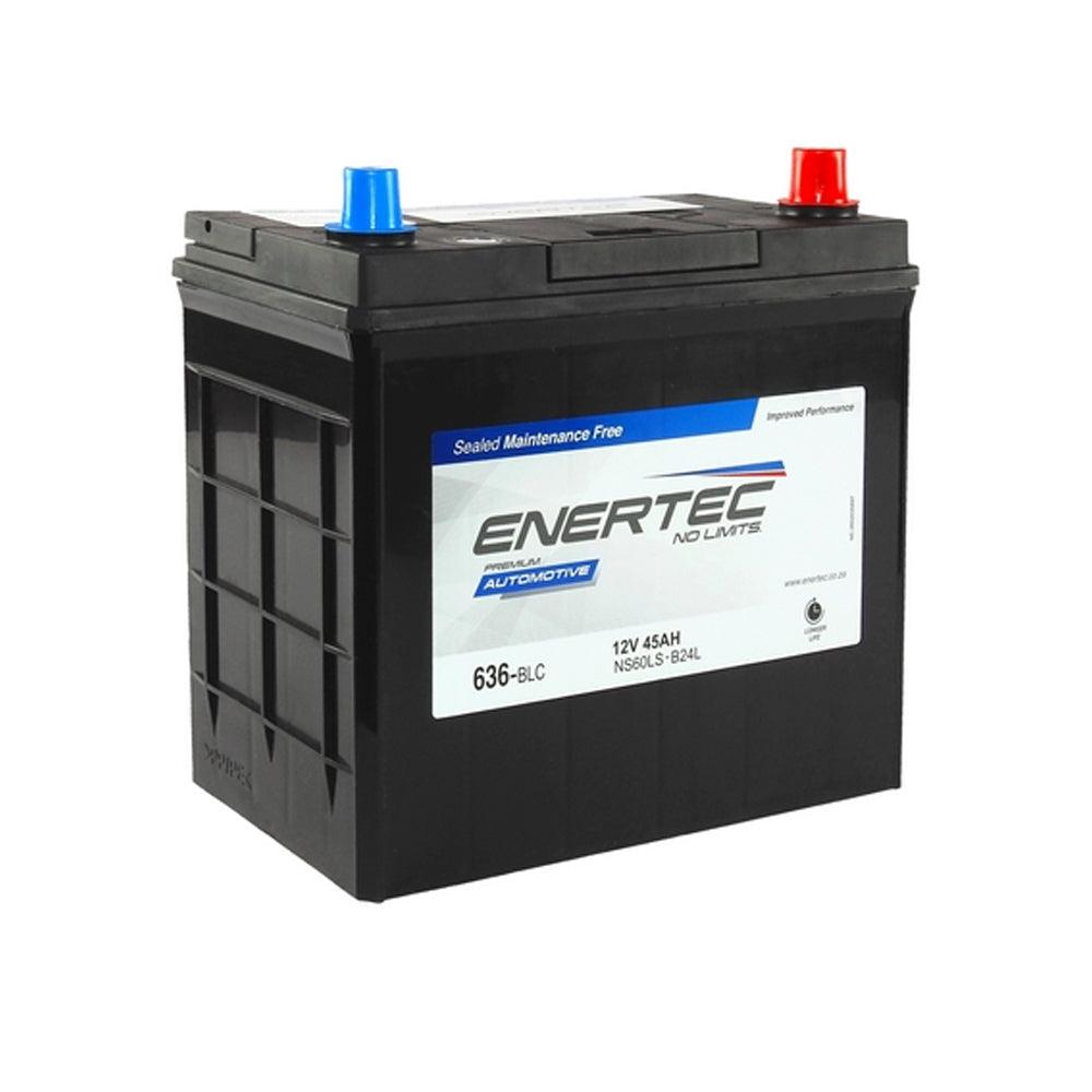 Enertec 636 12V 45Ah 350CCA Lead Acid Battery - Global Batteries SA