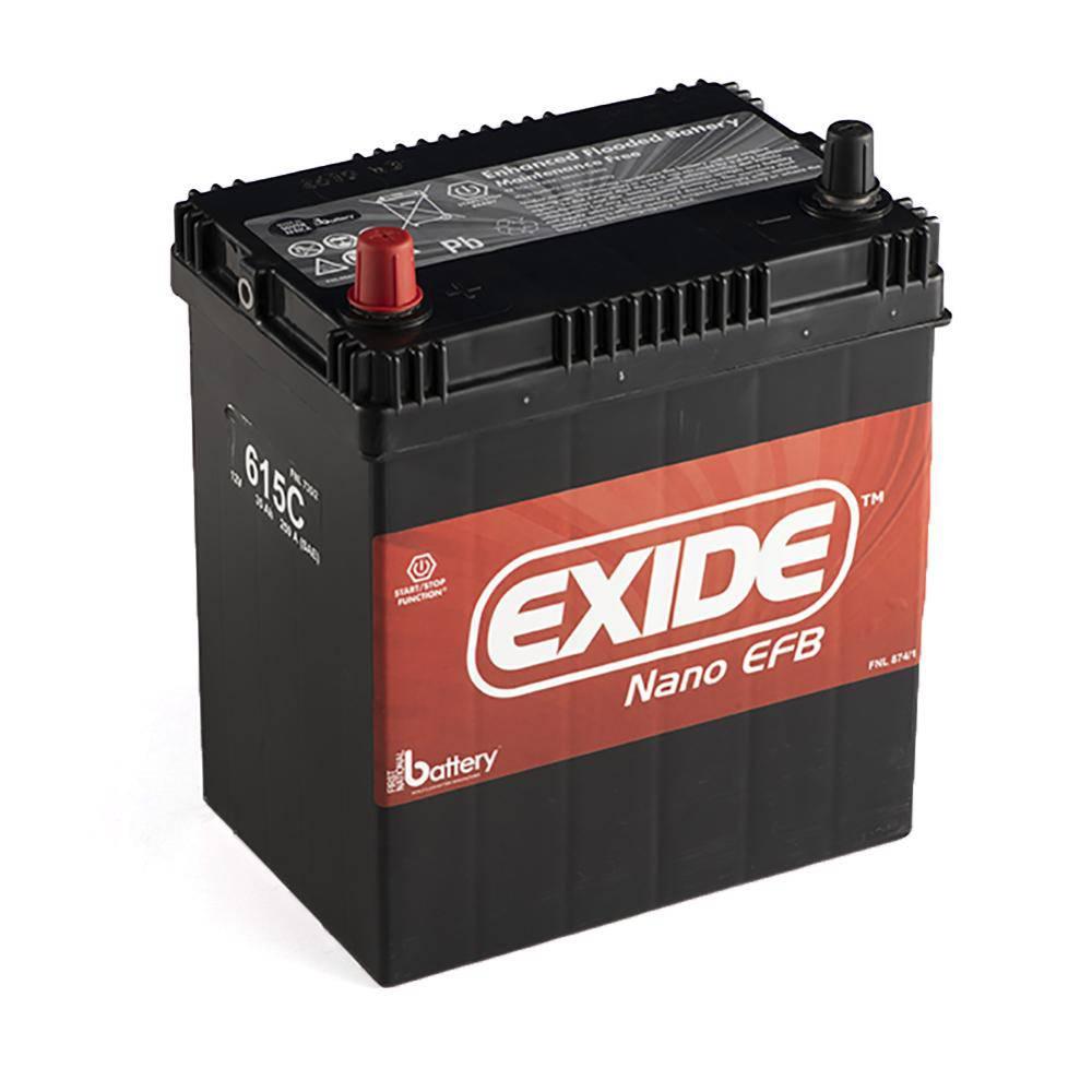Exide 615 Car Battery | 12V 38Ah 275CCA | Maintenance-Free
