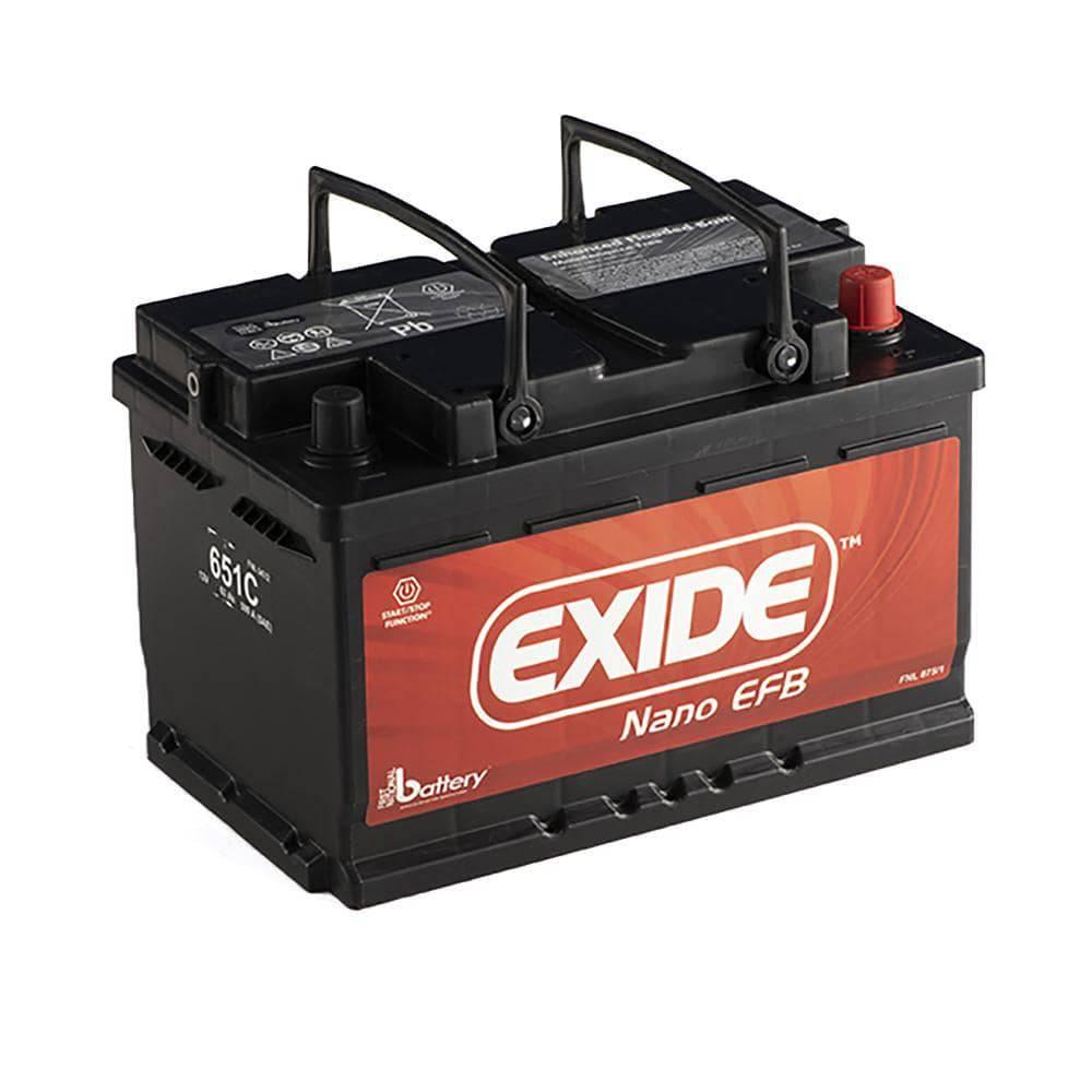 Exide 651 Car Battery | 12V 60Ah 490CCA | Maintenance-Free