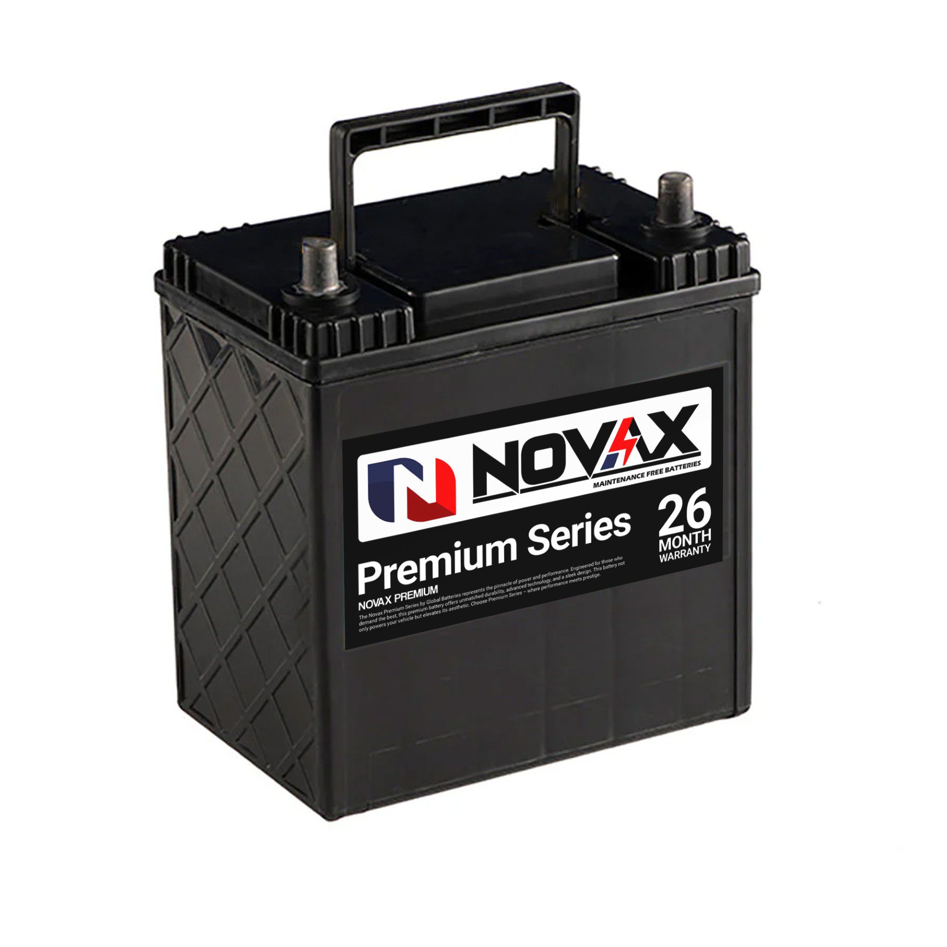 Novax Premium 616 Automotive Battery | 12V 35Ah 265CCA | Maintenance-Free 26 Month Warranty