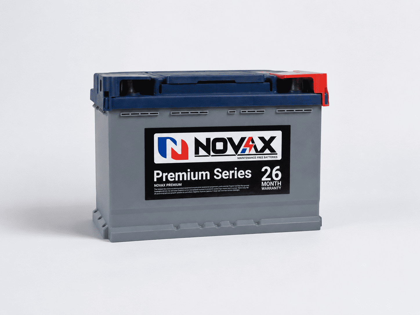 Novax Premium Series battery with 26 month warranty